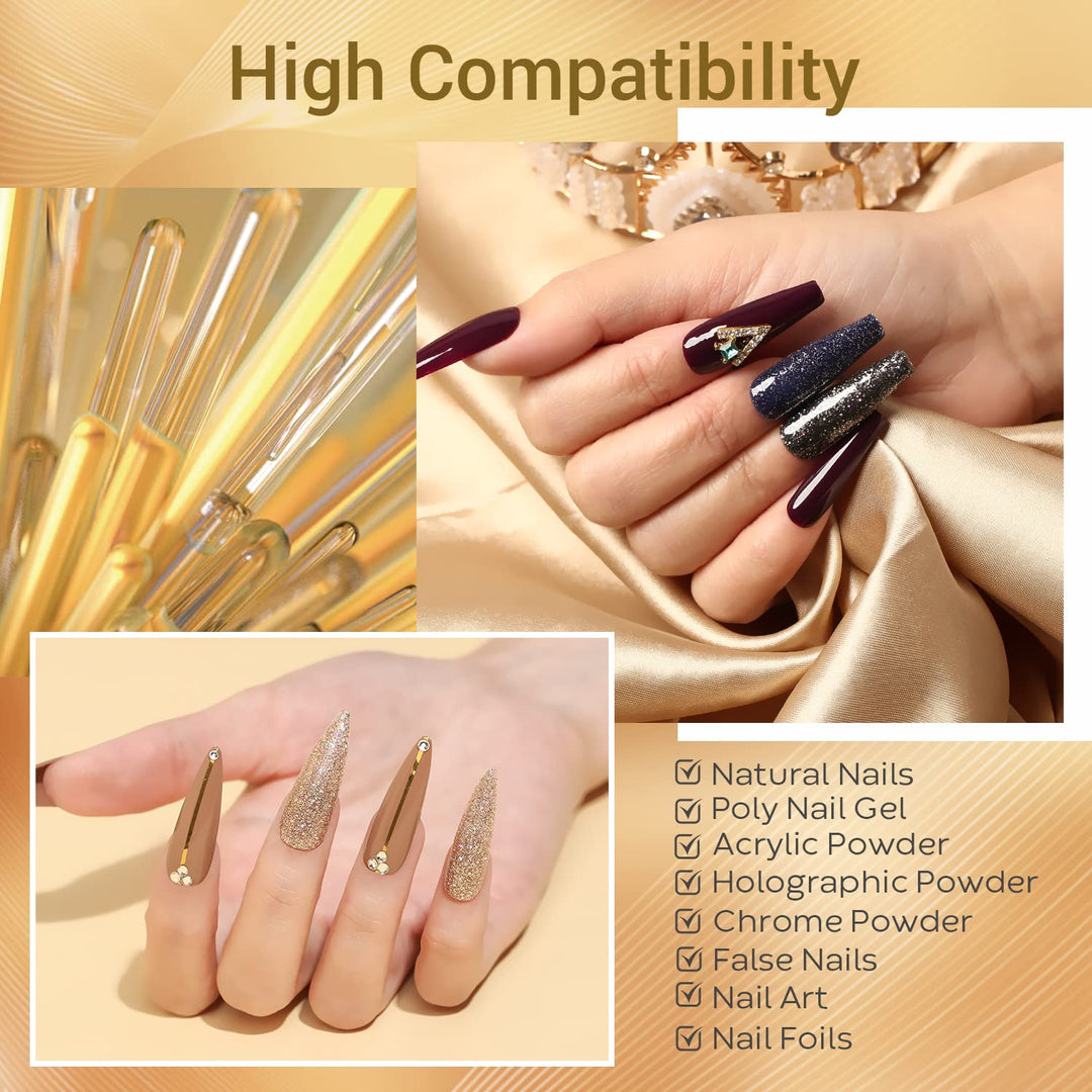Modelones New No Wipe Top And Base Coat Set - Uv Led Soak Off New Upgraded Formula Gel Nail Polish 2X10Ml Long-Lasting Mirror Shiny Glossy Finish