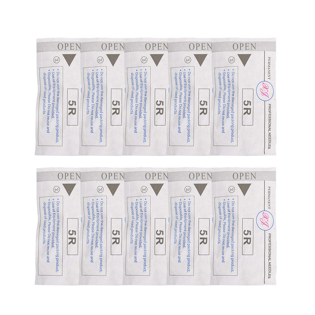 Needles, 5R: Eyebrow Tattoo Machine Permanent Makeup Pen Microblading Pen with Needles (Needles, 5R)