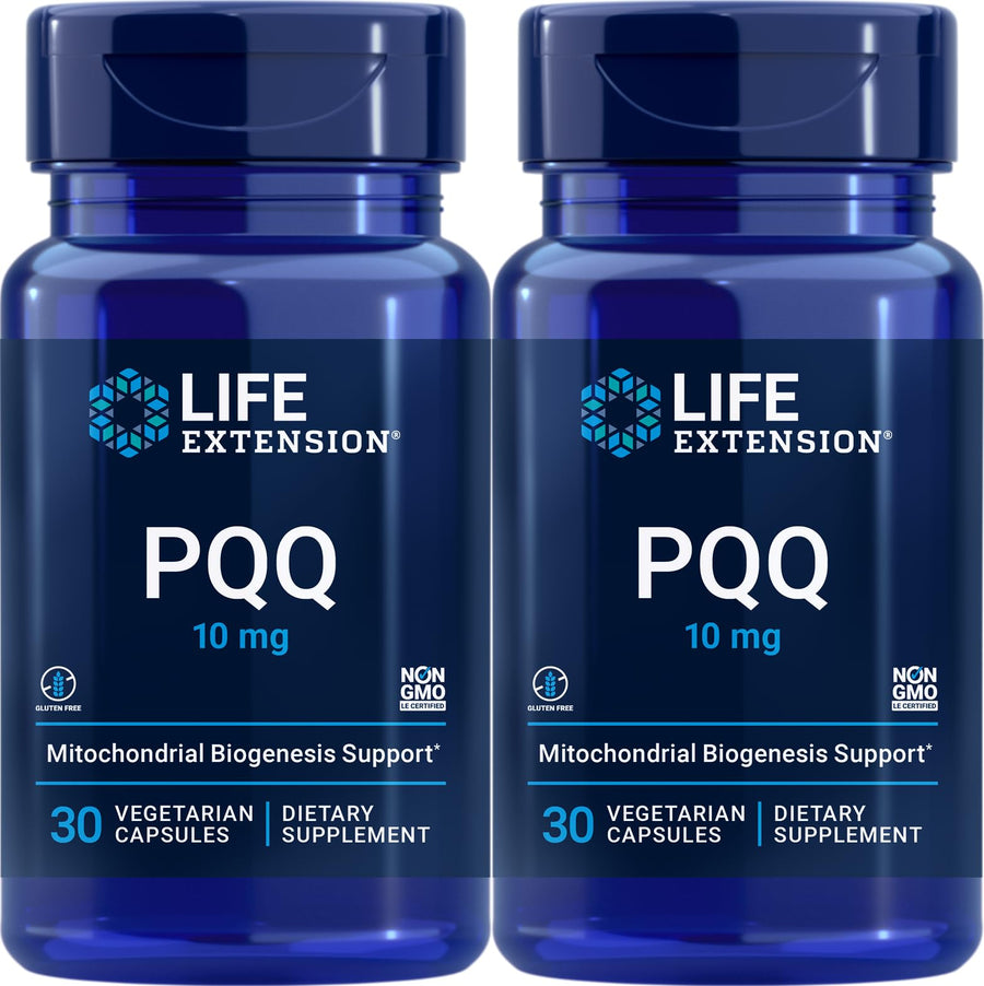 PQQ (Pyrroloquinoline Quinone) 10 mg, 30 Vegetarian Capsules (Pack of 2)
