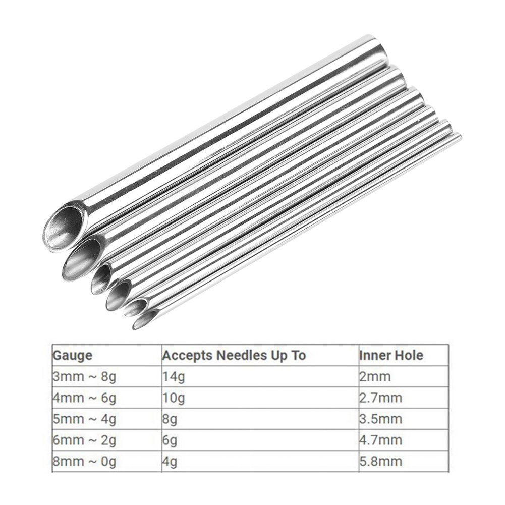Filfeel 8Mm: Stainless Steel Piercing Receiver Needle Receiving Tube Body Jewelry Holding Piercing Tool (8Mm)
