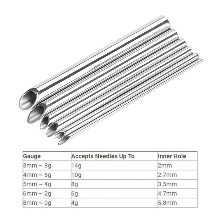 Filfeel 8Mm: Stainless Steel Piercing Receiver Needle Receiving Tube Body Jewelry Holding Piercing Tool (8Mm)