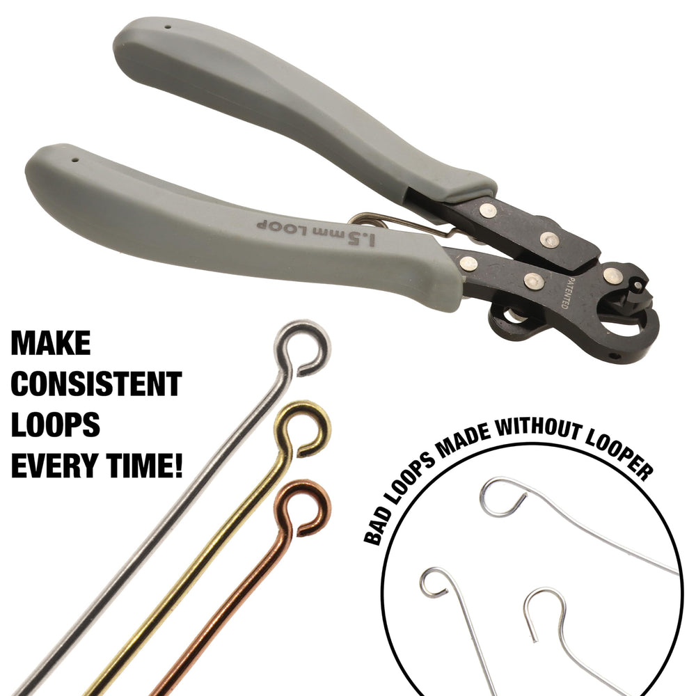 1-Step Looper, 1.5 millimeter, 24-18 gauge Craft Wire, Create Consistent Loops for Rosaries, Earrings, Bracelets, Necklaces and Wire Jewelry in 1 Step