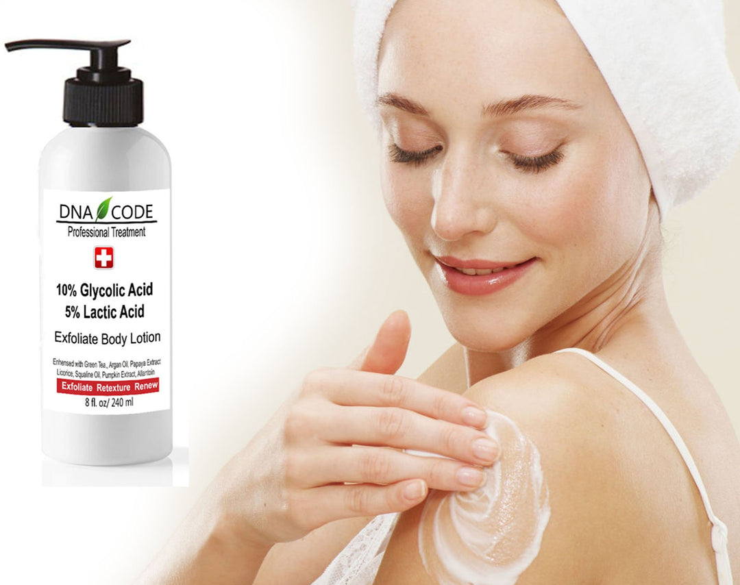 Magic Lotion- 10% Glycolic 5% Lactic Acid Exfoliatingl Body Lotion w/Green Tea, Argan Oil, Papaya, Licorice.