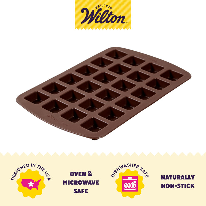 Bite-Size Brownie Squares Silicone Mold, 24-Cavity