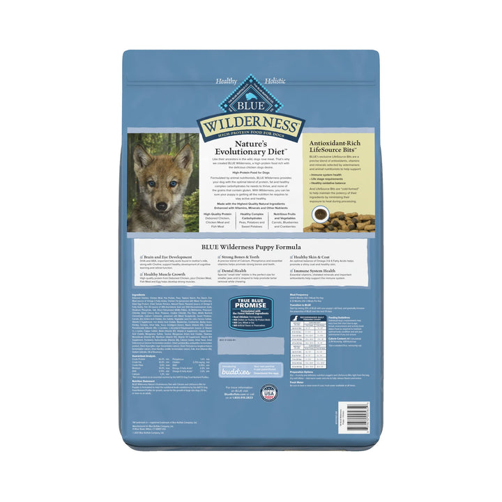 Wilderness High Protein, Natural Puppy Dry Dog Food, Chicken 11-lb