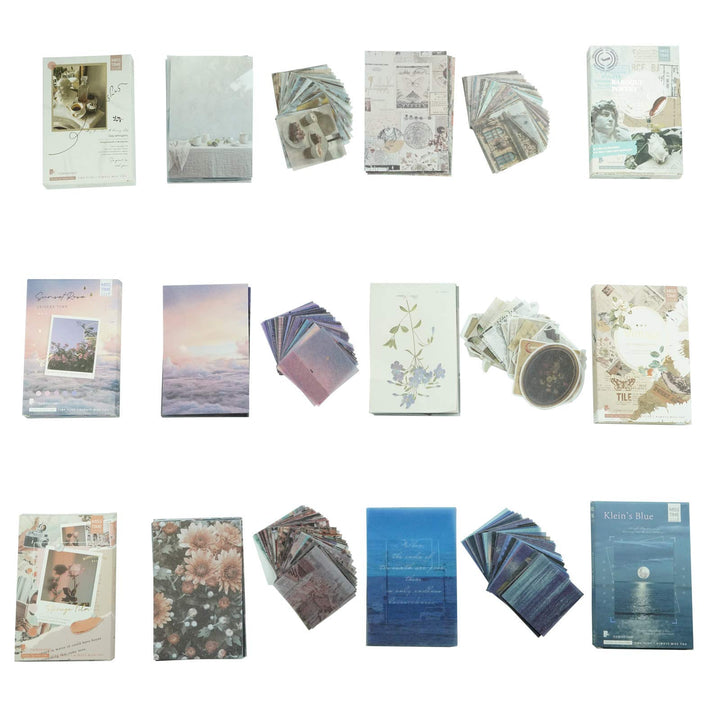 330 Pieces Washi Stickers Set for Scrapbooking Diary Planner Album Diary, Notebook, Card Making Laptop Journaling Flower Scenery Life Aesthetic Stickers DIY Arts Crafts