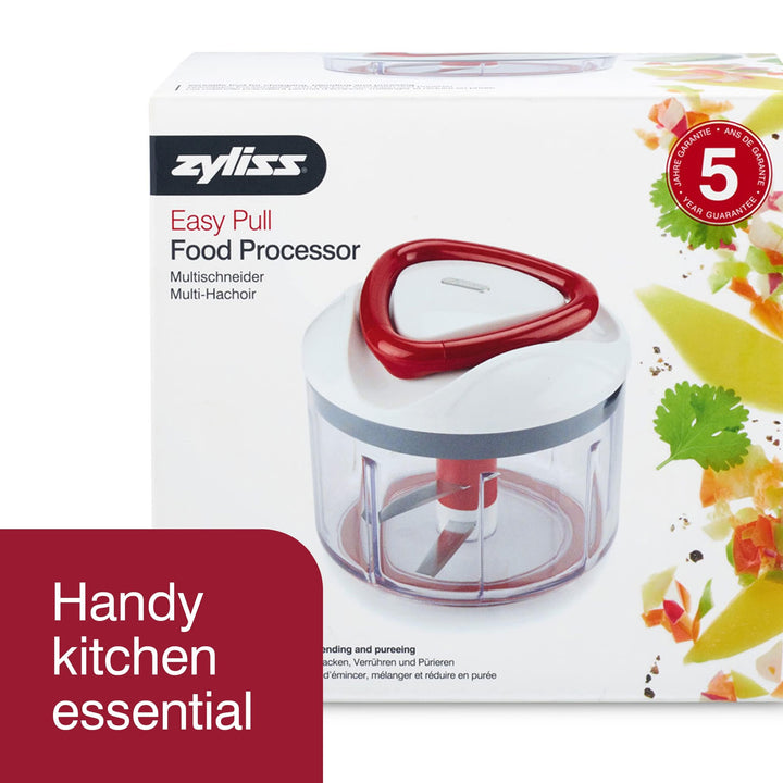 ZYLISS Easy Pull Food Chopper and Manual Food Processor - Vegetable Slicer and Dicer - Hand Held