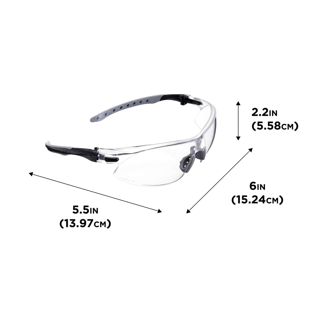 Keen Shooting Safety Glasses - Eye Protection for Men and Women - Black and Gray - ANSI Z87.1+ and CE Rated - Clear Lenses / Yellow Lenses