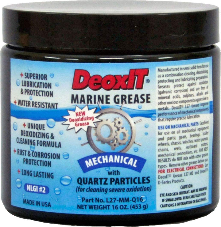 CAIG Laboratories, DeoxIT, L27-MM, Mechanical Marine Grease with Quartz Particles, 510 Grams Tub/Jar