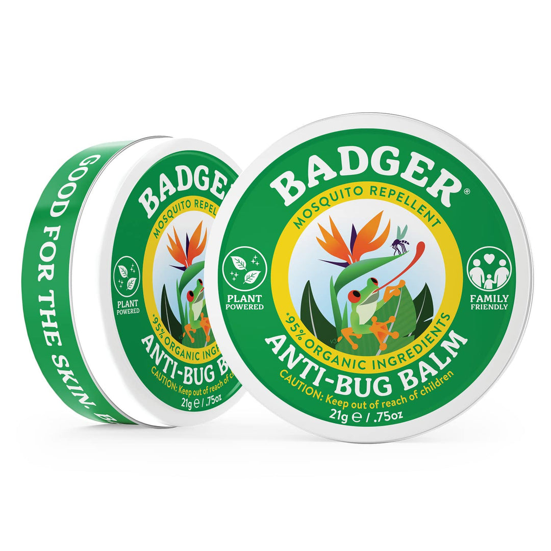 Bug Repellent, Organic Deet-Free Mosquito Repellent with Citronella & Lemongrass, Easy to Use Travel Size Camping Essential, Family Friendly Insect Repellent Balm, .75 oz Tin