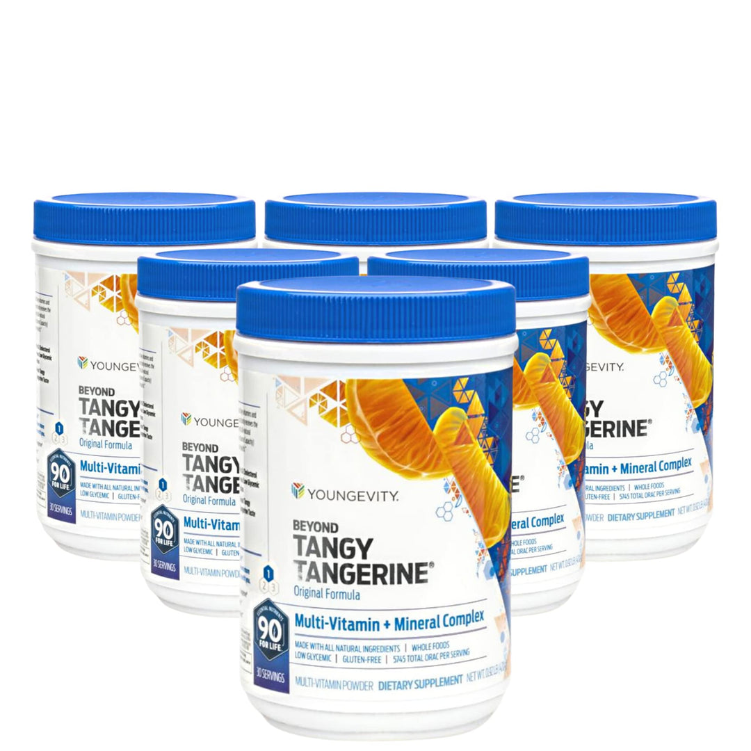 Beyond Tangy Tangerine - Original Formula | Multi-Vitamin & Mineral Complex | Made with Natural & Whole Foods | 5,745 ORAC | 6 Pack