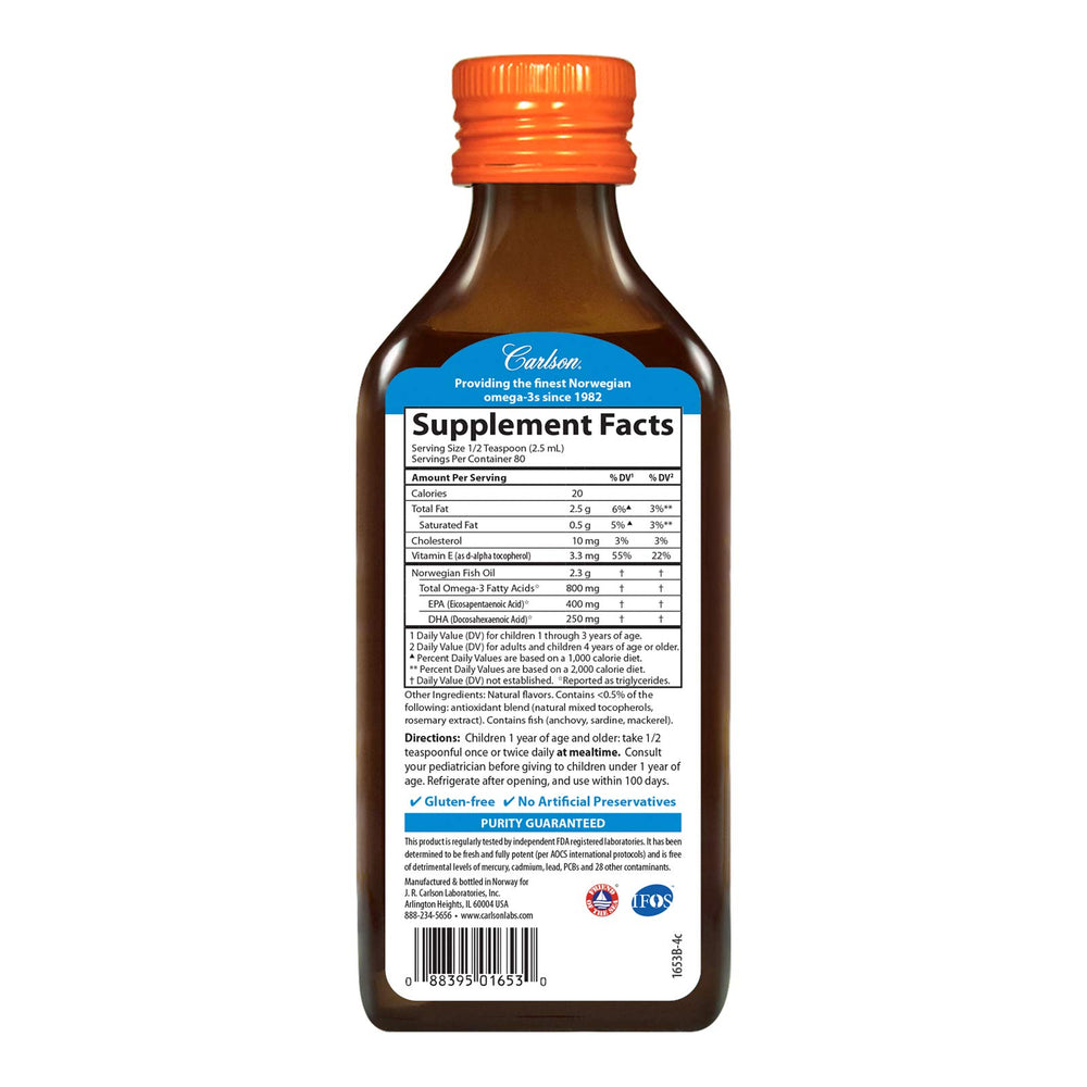 Laboratories Very Finest Fish Oil Orange for Kids, 200ml