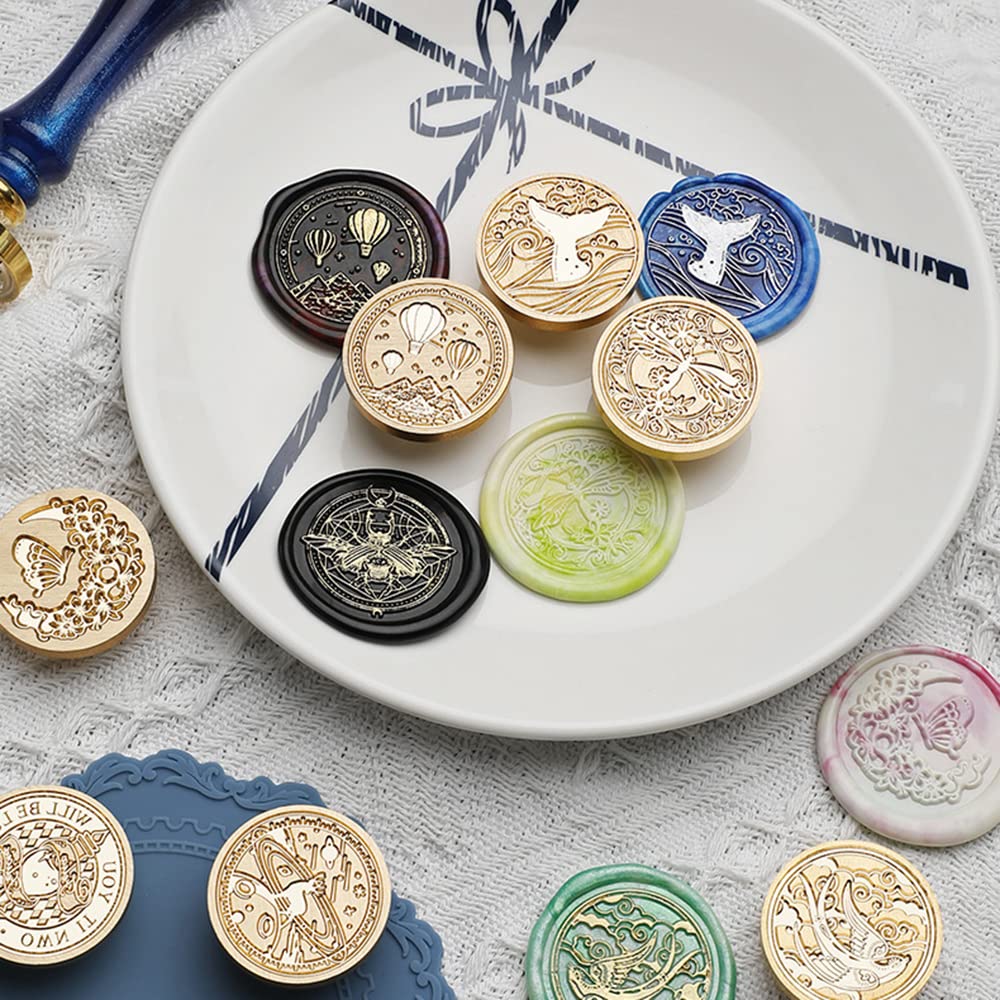 Starry Sky Wax Seal Stamp Set, 6 PCS Animals Seal Wax Stamp Kit, Vintage Personalized Wax Seal Stamp for Letter Cards Invitations,Gift Wrapping