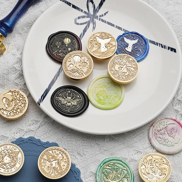 Starry Sky Wax Seal Stamp Set, 6 PCS Animals Seal Wax Stamp Kit, Vintage Personalized Wax Seal Stamp for Letter Cards Invitations,Gift Wrapping