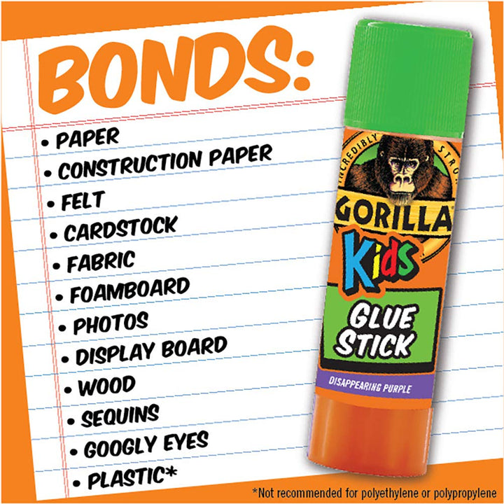 Kids Disappearing Purple Glue Sticks, Two 6 Gram Sticks, (Pack of 1)