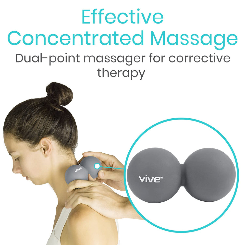 Double Lacrosse Ball and Peanut Massage Set - Deep Tissue Ball for Muscle Recovery, Myofascial Trigger Point Release Therapy - Roller for Feet, Back and Yoga - Plantar Fasciitis Ball and Acupoint