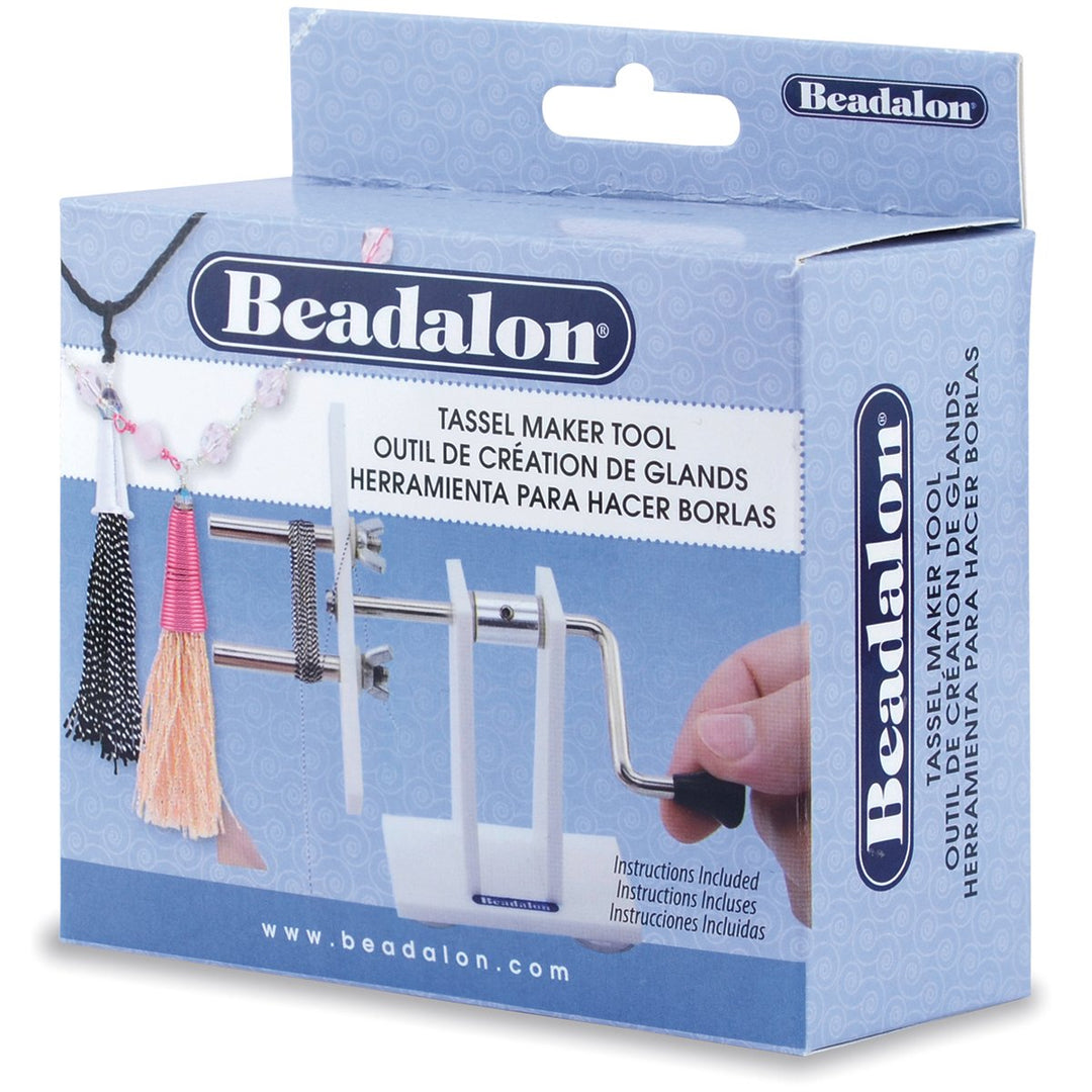 216S-100 7mm O.D. Pegs Tassel Maker, 2.5-9.7cm , White