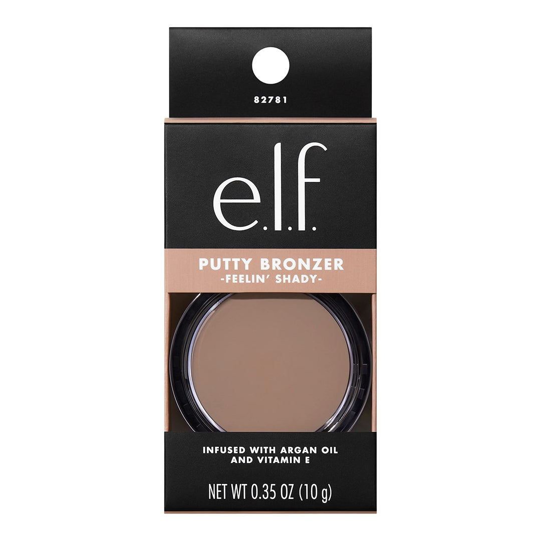 Putty Bronzer, Creamy & Highly Pigmented Formula, Creates a Long-Lasting Bronzed Glow, Infused with Argan Oil & Vitamin E, Feelin’ Shady, 0.35 Oz (10g)