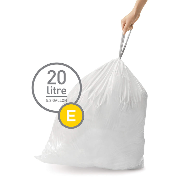 Code E Custom fit Liners, 1 Refill Pack (20 Liners), 20 L / 5.3 Gal