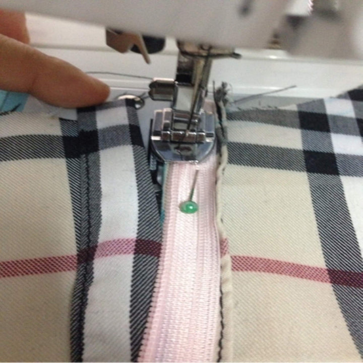 Concealed Invisible Zipper Foot Fits All Low Shank Snap-On Singer Brother Babylock Euro-Pro Janome Kenmore White Juki New Home Simplicity Elna Etc Domestic Sewing Machines