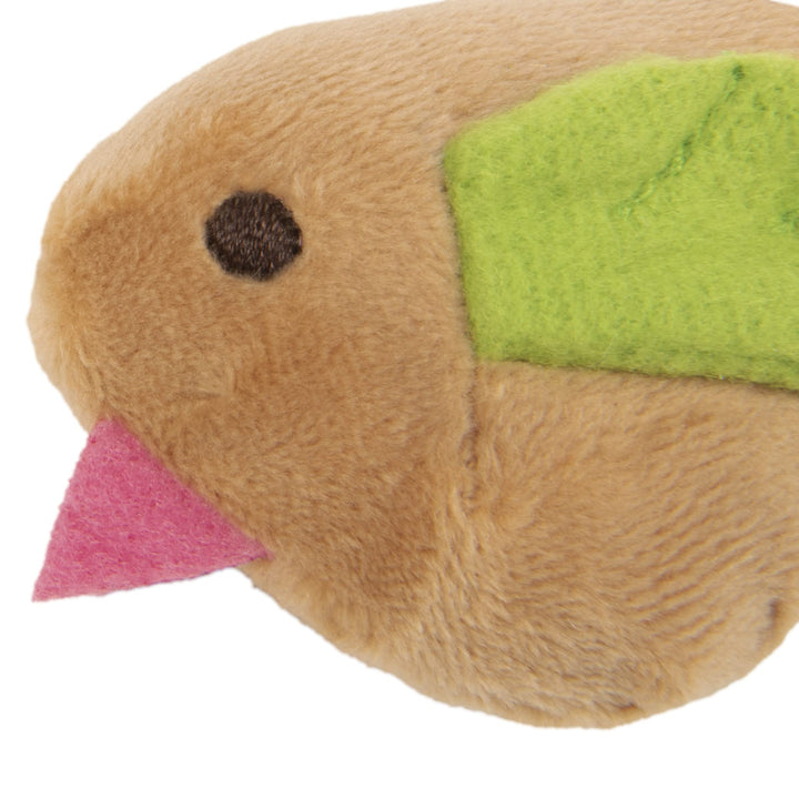 Chickadee Chirp Electronic Sound Cat Toy, Contains Catnip, Battery Powered - Light Brown, One Size