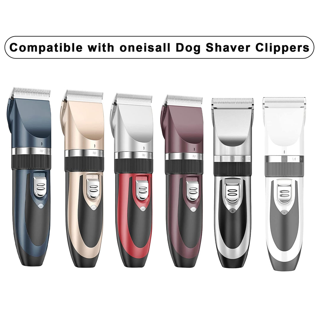 2 Pack Replacement Blade Compatible with oneisall Low Noise Dog Clippers, Made of Ceramic Blade & Stainless Steel Blade