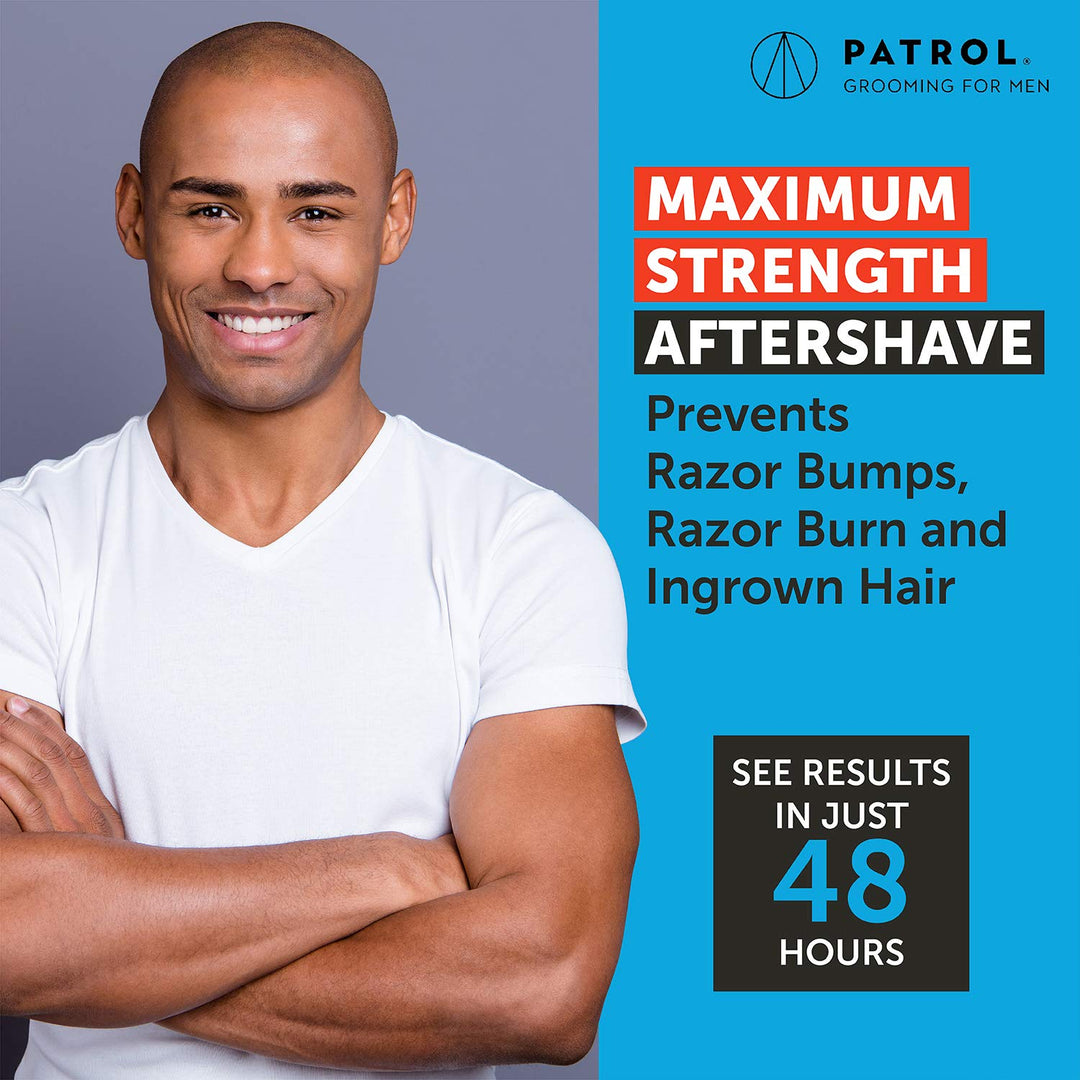 Maximum Strength Aftershave Formula - After Shave Solution Eliminates Razor Bumps and Ingrown Hairs - 2 Ounces