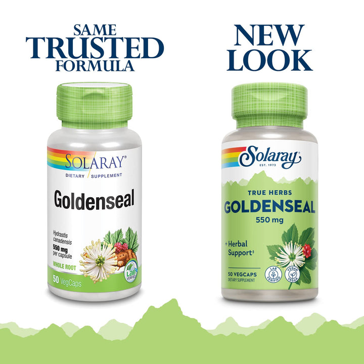 Goldenseal Root 550mg | Healthy Digestion, Immune Function & Respiratory Support | Whole Root | Non-GMO, Vegan & Lab Verified | 50 VegCaps