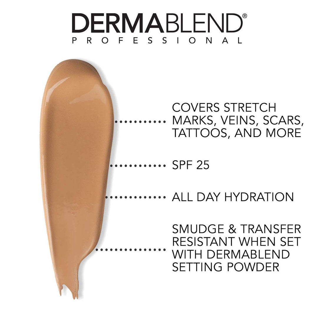 Leg and Body Makeup Foundation with SPF 25, 35C Light Beige, 3.4 Fl. Oz.