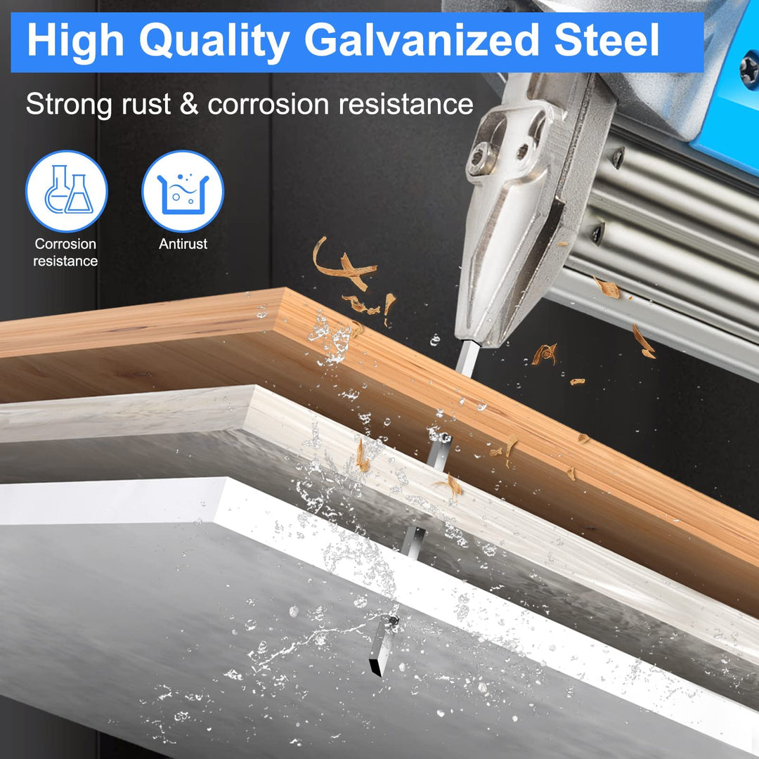 1600 pcs 18 Gauge Brad Nails 5 Sizes (5/8+1+1 1/4+1 1/2+2 Inch) Galvanized Nail Assorted Size Project Pack