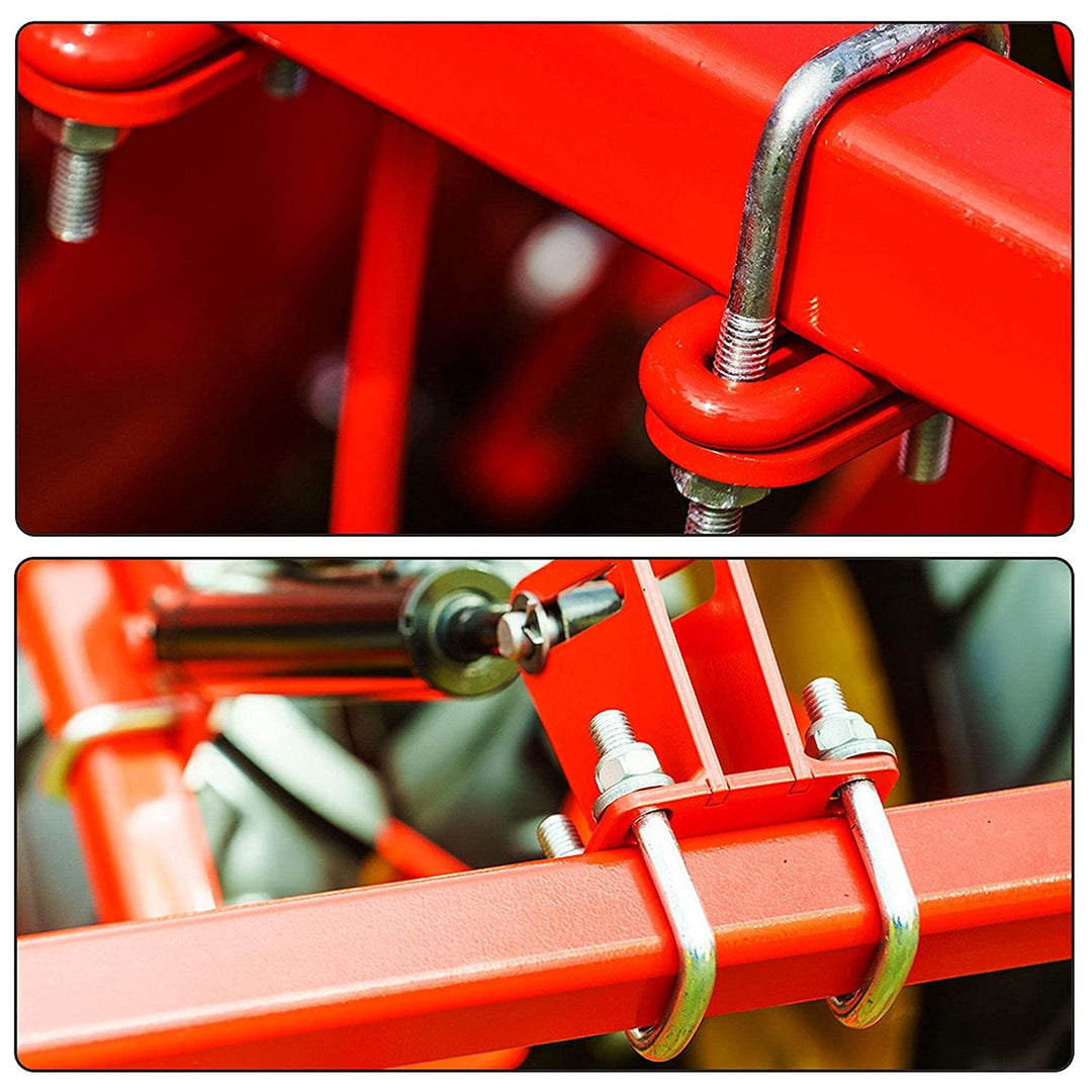 4Pcs M6 U Bolts, 0.2 Inner Width, 304 Stainless Steel Silver Square Bend U-Bolt with Nuts, Washers and Frame Plate