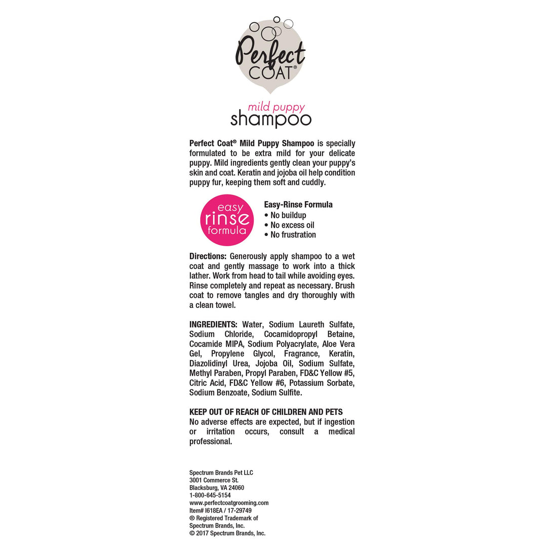 Puppy Shampoo, Baby Powder Scent, 16-Ounce,Black & Gray