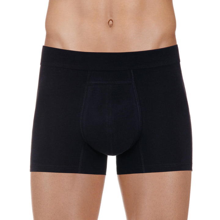 - Washable Urinary Incontinence Cotton Boxer Brief Underwear for Men with Front Absorbent Area (Medium (Pack of 1), Black)