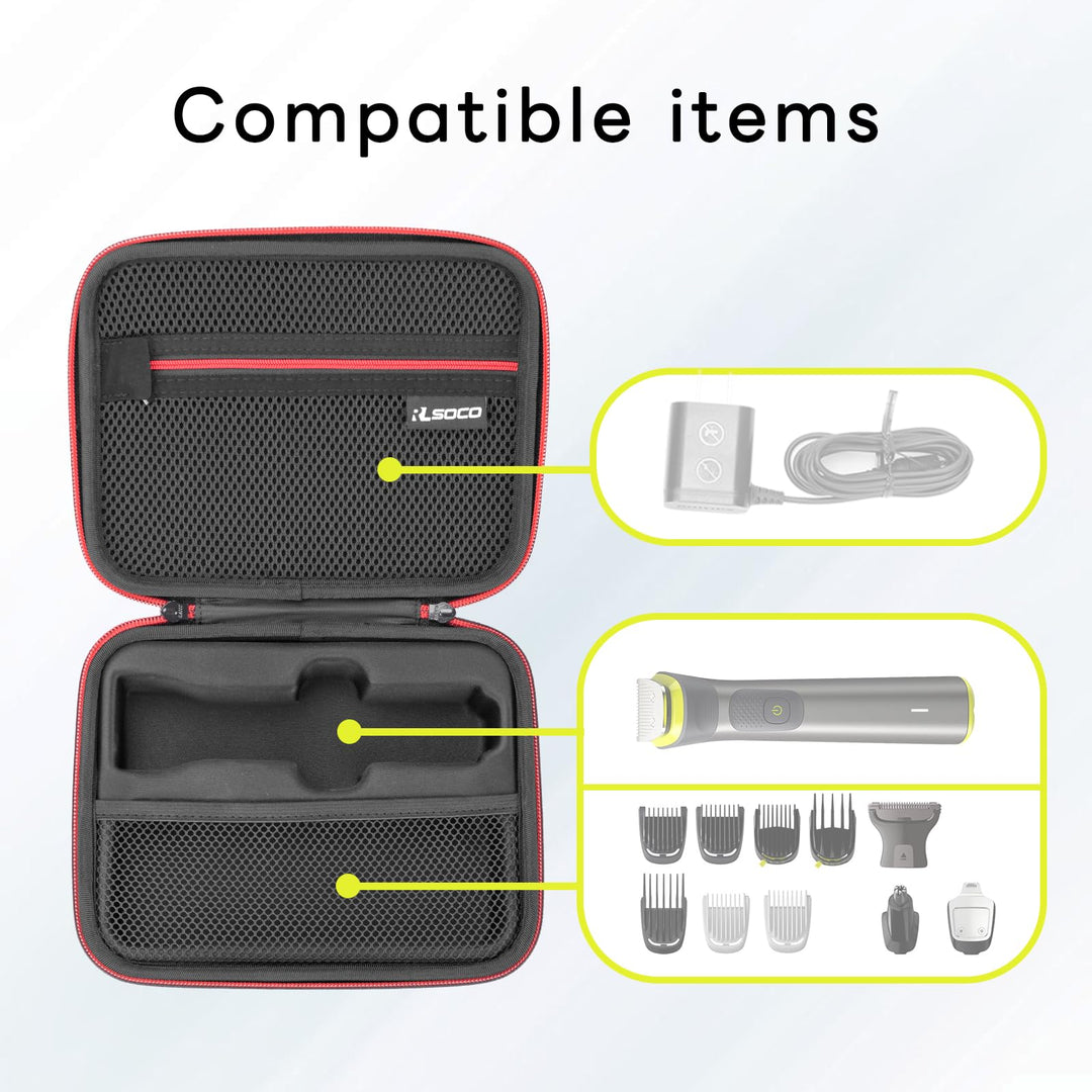 Case Compatible with Philips Norelco Multigroom Series 7000 ,Works with Philips MG7910/49,MG7770/49,MG7750/49,MG7790/40,MG7770/18 - Fits for All Attachment Head and Charger