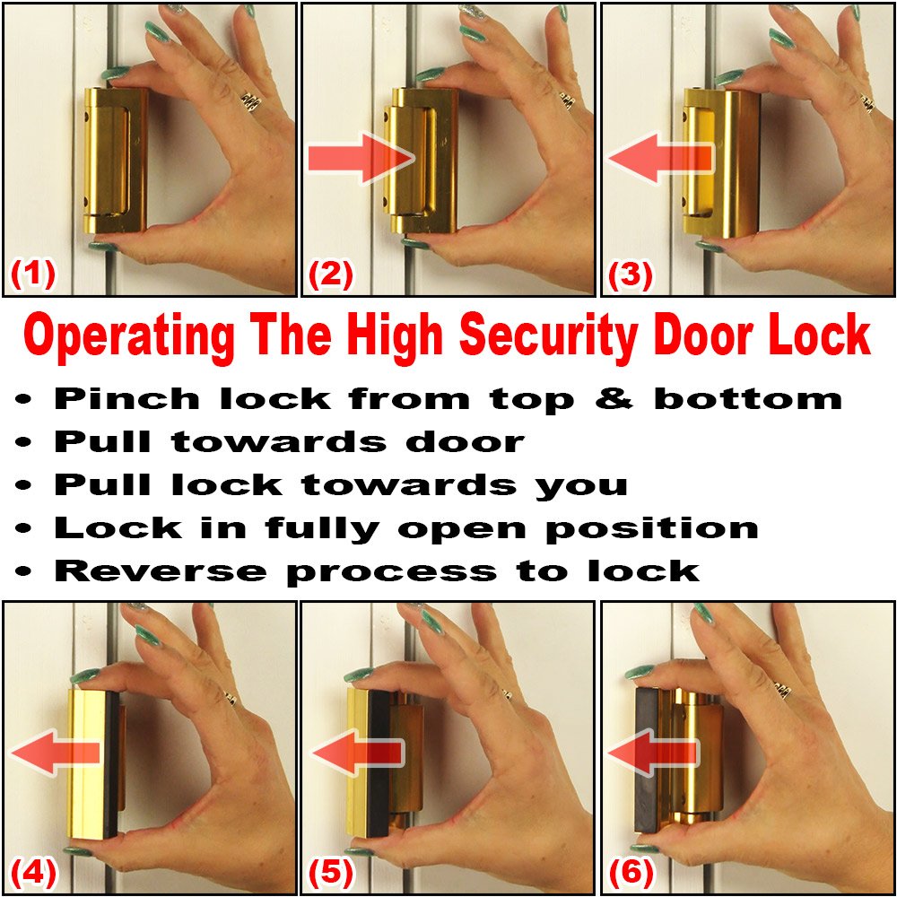 Prime-Line U 11325 Door Reinforcement Lock – Add Extra, High Security to your Home and Prevent Unauthorized Entry – 3” Stop, Aluminum Construction, Brushed Chrome (Single Pack)