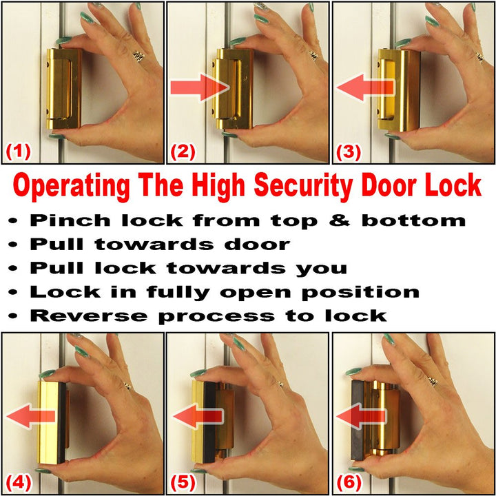 Prime-Line U 11325 Door Reinforcement Lock – Add Extra, High Security to your Home and Prevent Unauthorized Entry – 3” Stop, Aluminum Construction, Brushed Chrome (Single Pack)