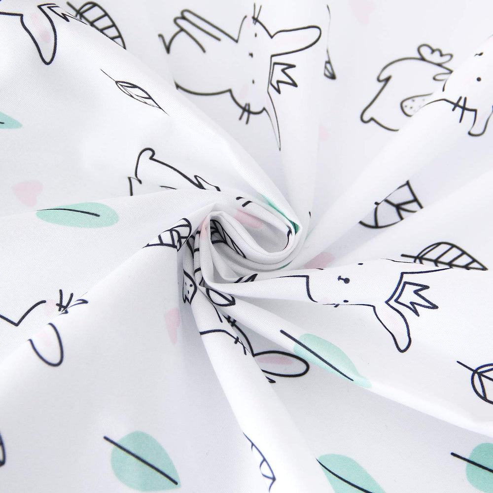 Bassinet Sheet Bunny, 33 X 17 Flexible for Different Cradle and Bassinet Mattress, Soft Breathable Universal Sheet for Rectangle, Oval, Hourglass Bassinet Mattress