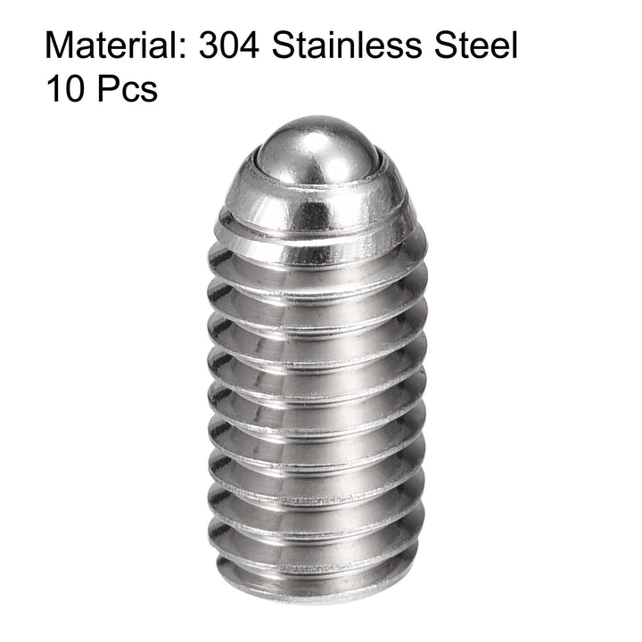 Ball Point Set Screws, M6 x 12mm 304 Stainless Steel Metric Spring Hex Socket Screw 10pcs