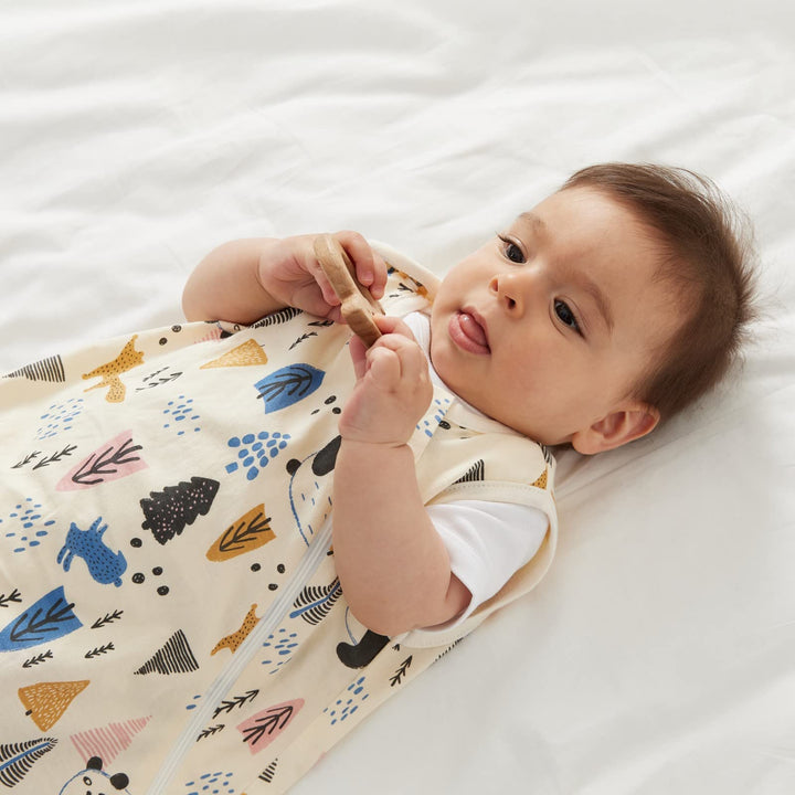 Unisex Baby Sleep Sack, 0.5 TOG 100% Cotton Baby Sleeping Bag, Wearable Blanket Baby, 2-Way Zipper Sleeping Bag Sack for Toddler Baby Girl Boy