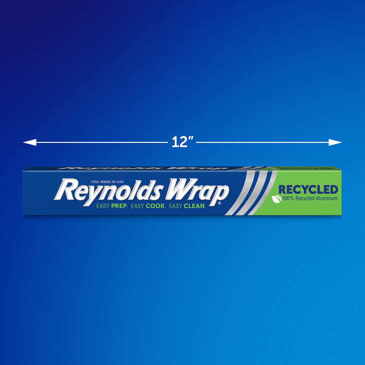 Wrap Recycled Aluminum Foil, Recycled Foil Roll, Made From 100% Recycled Materials, With Secure Easy Open and Close Tab, 200 Sq. Ft.