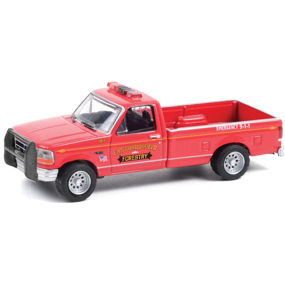 1992 Pickup Truck Red East Brookfield Forestry (Massachusetts) Fire & Rescue Series 1 1/64 Diecast Model Car 67010 B
