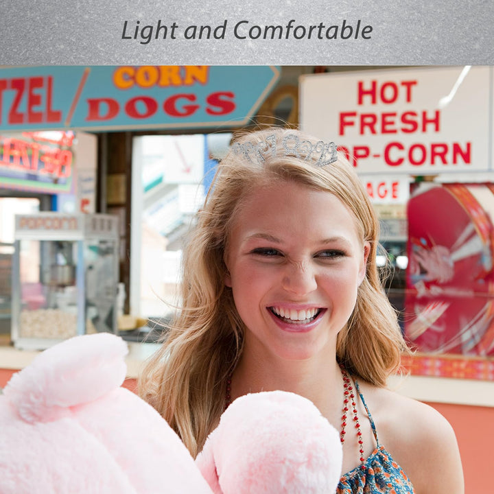 18th Birthday Gifts for Girl, 18th Birthday Tiara and Sash Silver, Happy 18th Birthday Party Supplies, 18 & Fabulous Glitter Satin Sash and Tiara Birthday Crown for 18th Birthday Party Supply