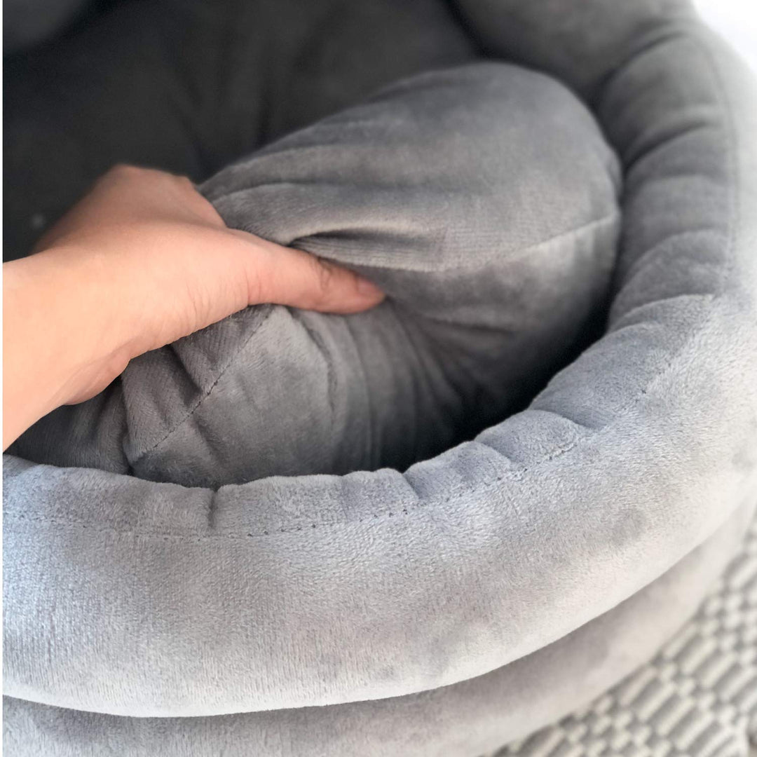 Cat Bed, Machine Washable for Indoor Cats or Small Dogs, Puppy, Kitty, Kitten, Rabbit, Anti-Slip & Water-Resistant Bottom