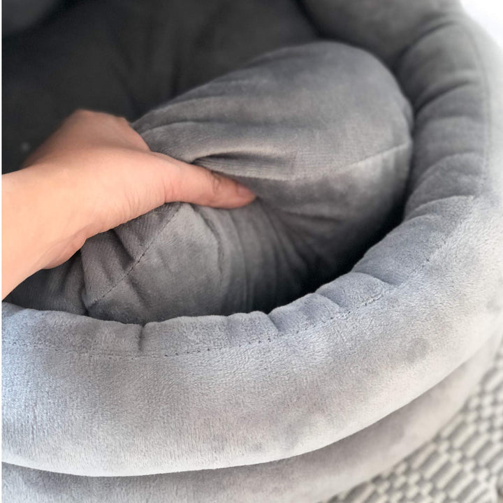 Cat Bed, Machine Washable for Indoor Cats or Small Dogs, Puppy, Kitty, Kitten, Rabbit, Anti-Slip & Water-Resistant Bottom