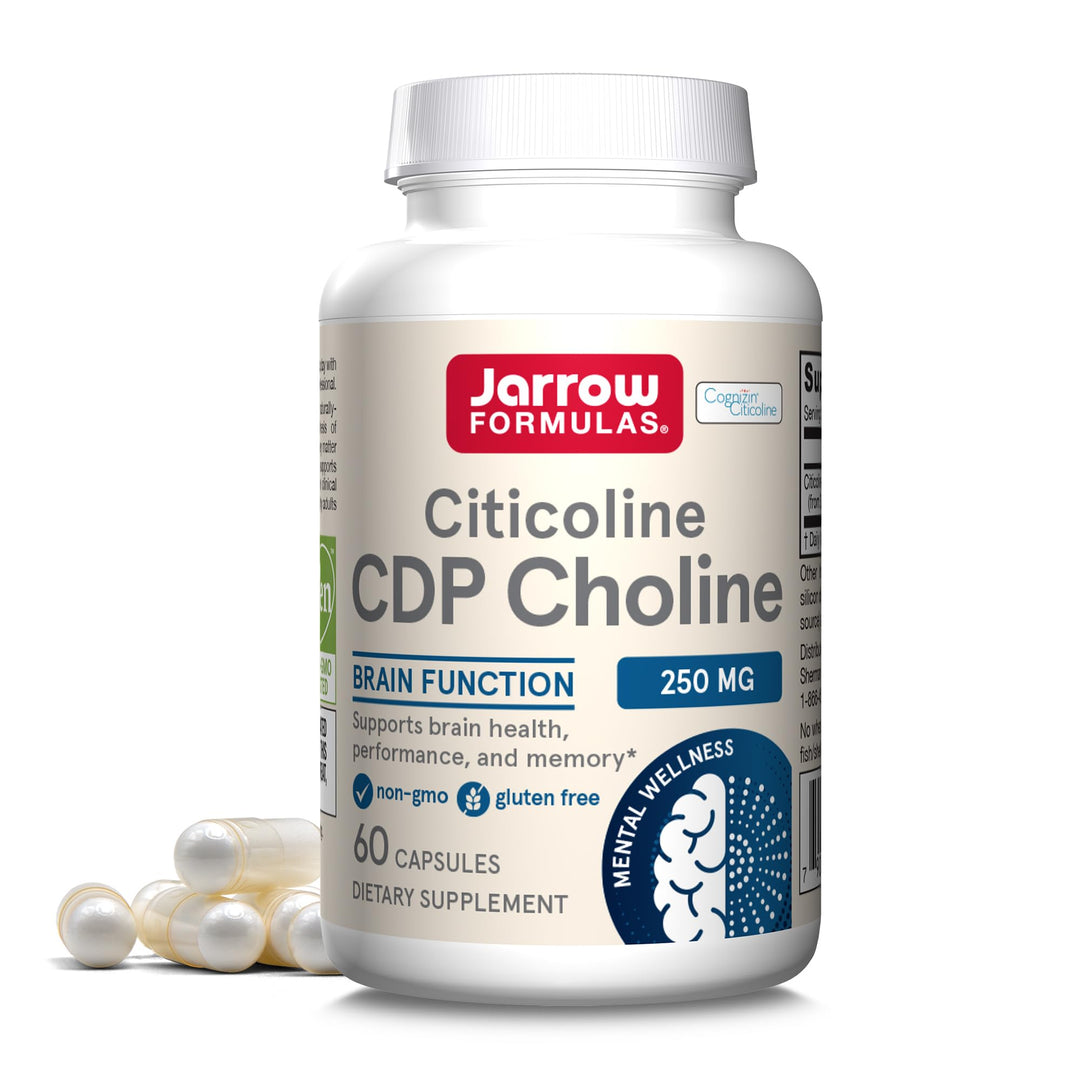 Citicoline CDP Choline 250 MG, CDP Choline Supplement Supports Brain Health, Performance and Memory, 60 Capsules, Up to a 60 Day Supply
