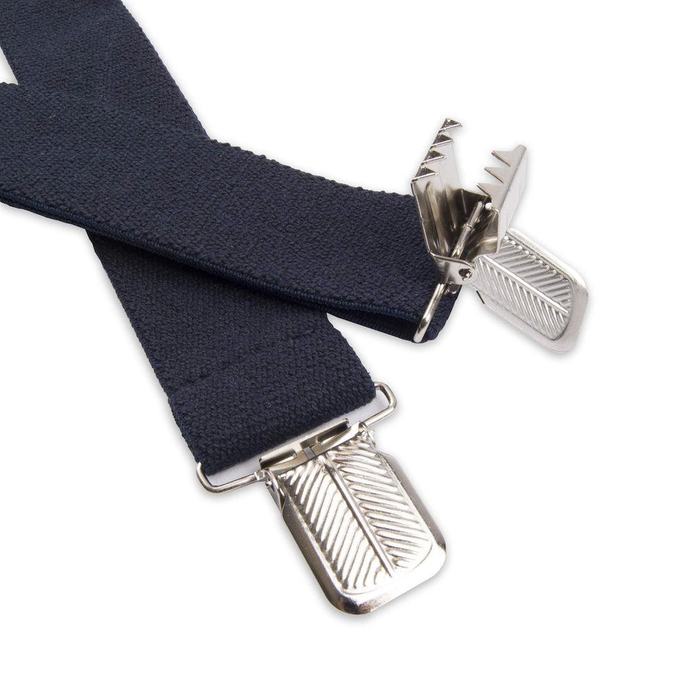 Men's 1-1/4 Solid Straight Clip Suspender, Navy, One Size, 21DI5100-Navy-One Size