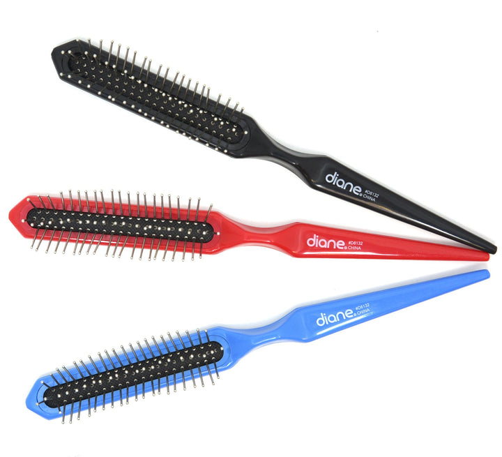3-row Wire Bristle In Cushion Base Wig Hair Brush #8132,Assorted Colors
