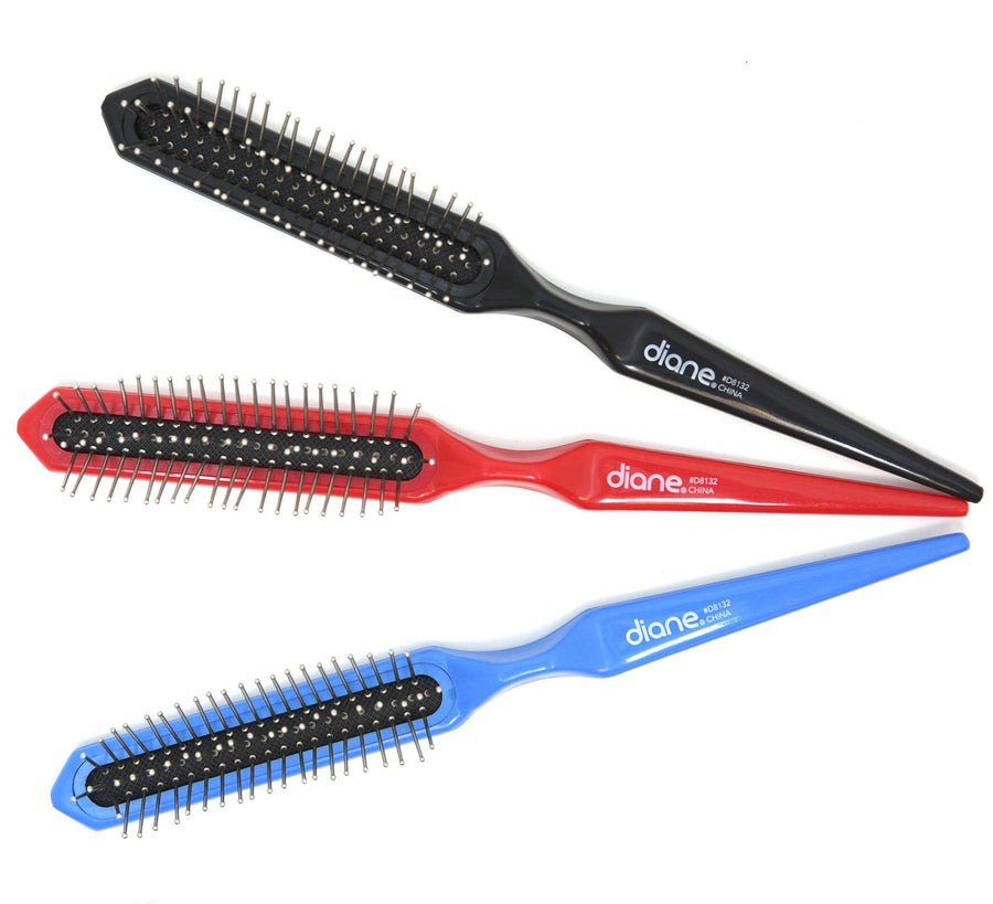 3-row Wire Bristle In Cushion Base Wig Hair Brush #8132,Assorted Colors