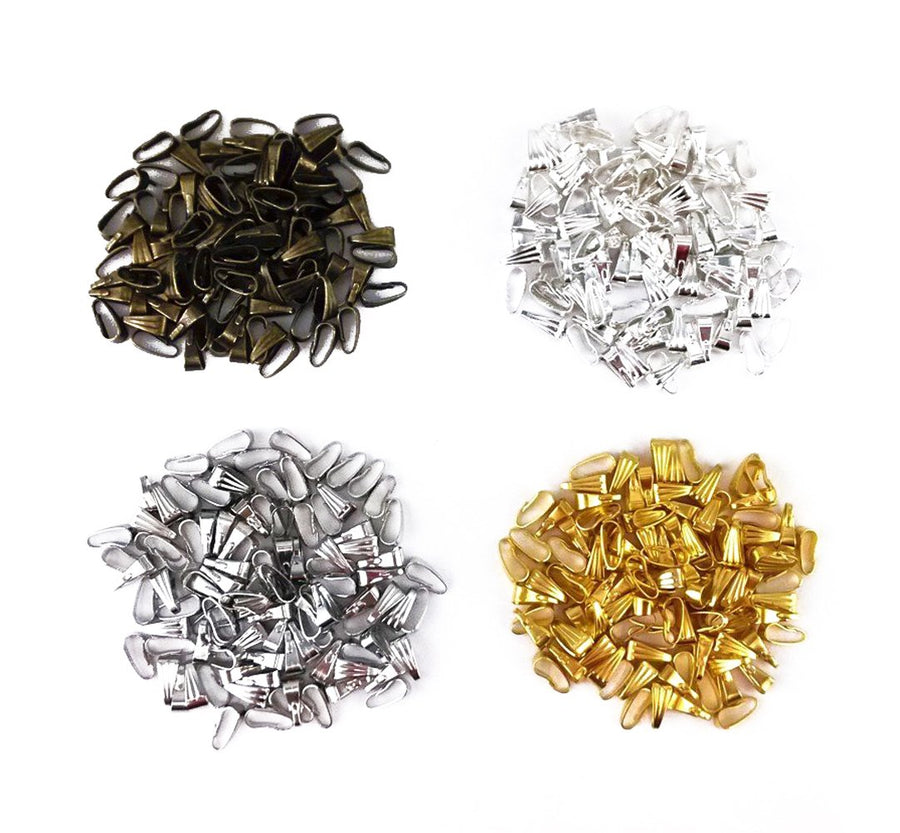 400pcs Mixed Color Snap Bail Hook Chain Connector Pendant Charms Clasps