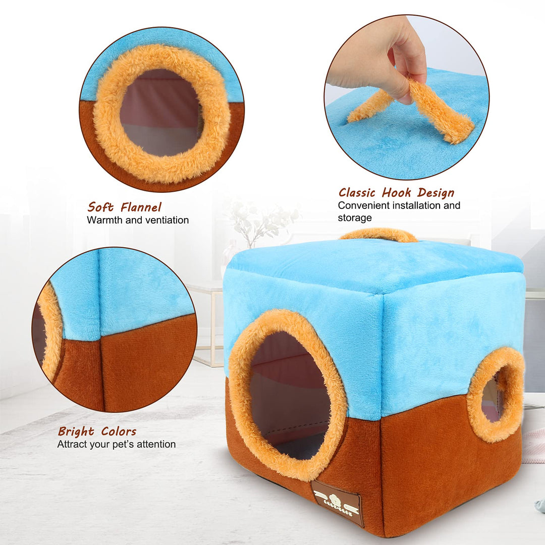 Large Size Parrot Nest House - Winter Warm Bird Snuggle Hut Hanging Birds House Cage Hideaway Cave Bed for Large Birds Amazon Parrots African Grey Cockatoos Macaws